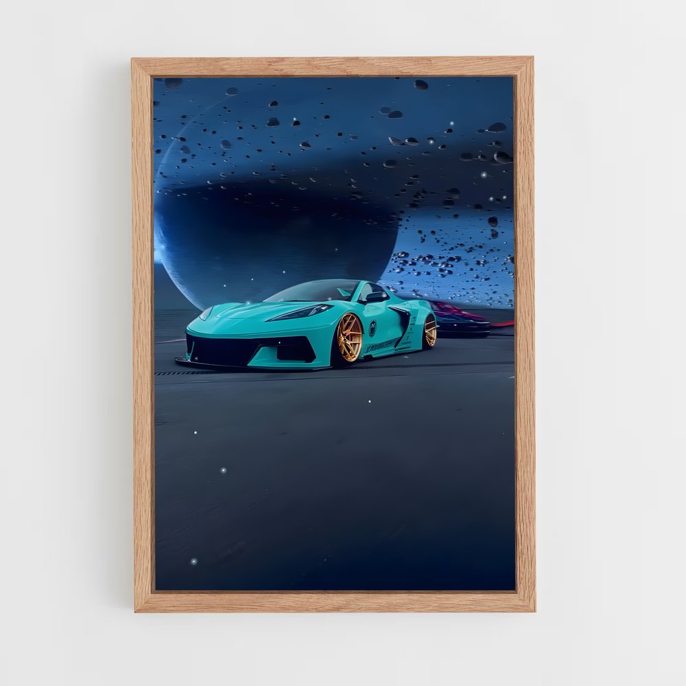 Poster Corvette Galactique – affiche Chevrolet (vue 4)
